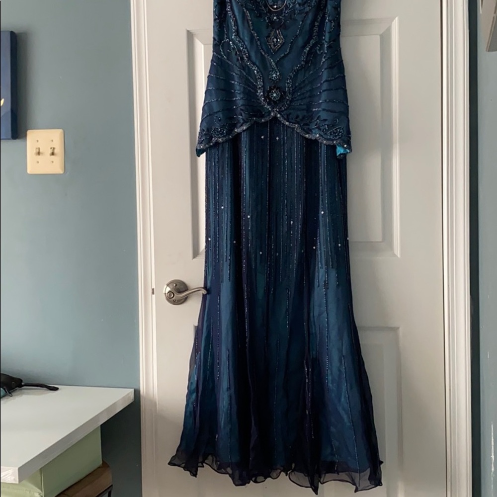 Size Medium Beautiful Sequences Long Midnight Blue - image 6